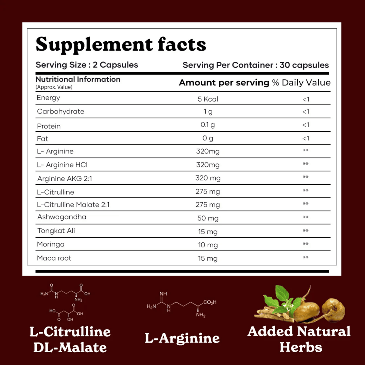 Oranic Extract Nitric Oxide Capsules