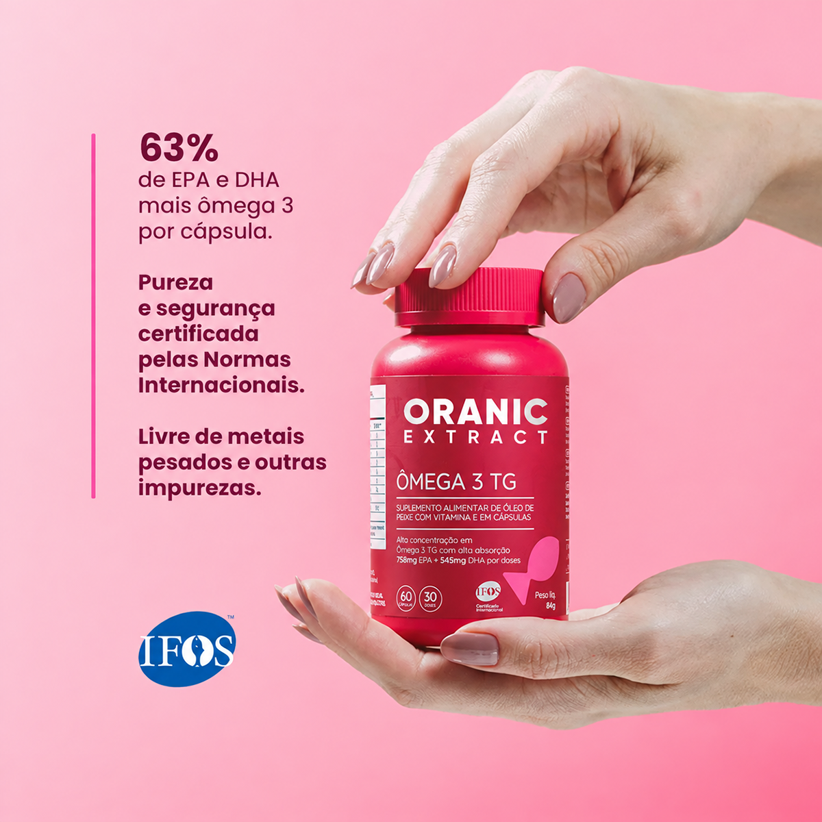 Omega 3 IFOS TG 1000mg rich in EPA, DHA, and Vitamin E